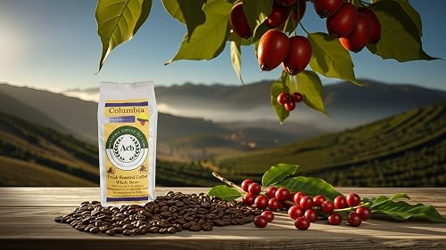 Colombia Coffee Medium Roast Whole Bean 2 lb Resealable Bag