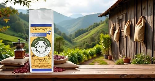 Nicaragua Coffee Medium Roast Whole Bean 8 oz