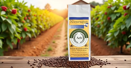 Nicaragua Coffee Medium Roast Whole Bean 8 oz