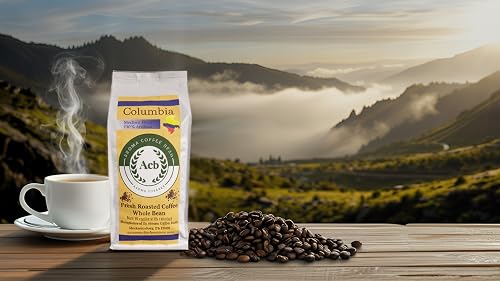 Colombia Coffee Medium Roast Whole Bean 2 lb Resealable Bag