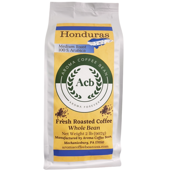 Honduras Coffee Medium Roast Whole Bean 2 lb Resealable Bag