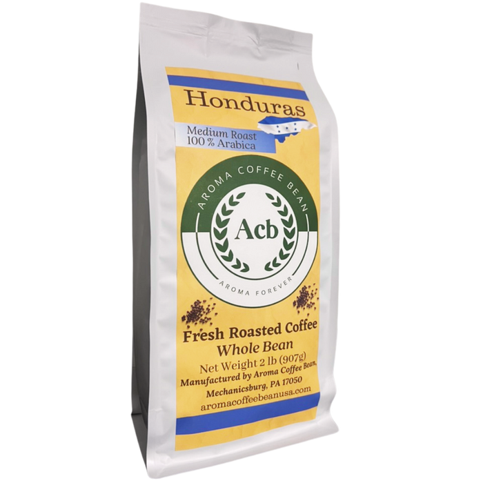 Honduras Coffee Medium Roast Whole Bean 2 lb Resealable Bag