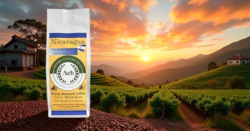 Nicaragua Coffee Medium Roast Whole Bean 8 oz