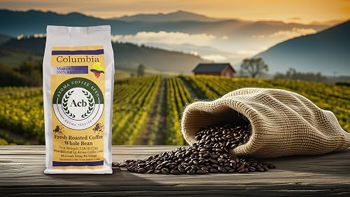 Colombia Coffee Medium Roast Whole Bean 2 lb Resealable Bag